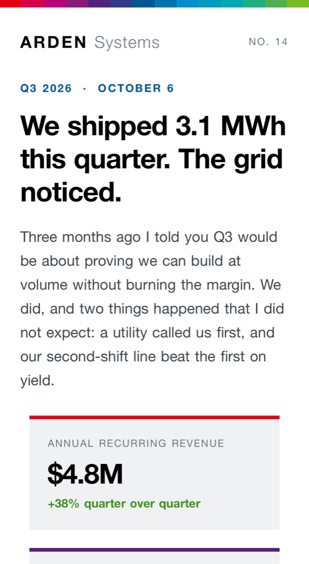 The same email rendered in the Gmail app on iOS, light theme